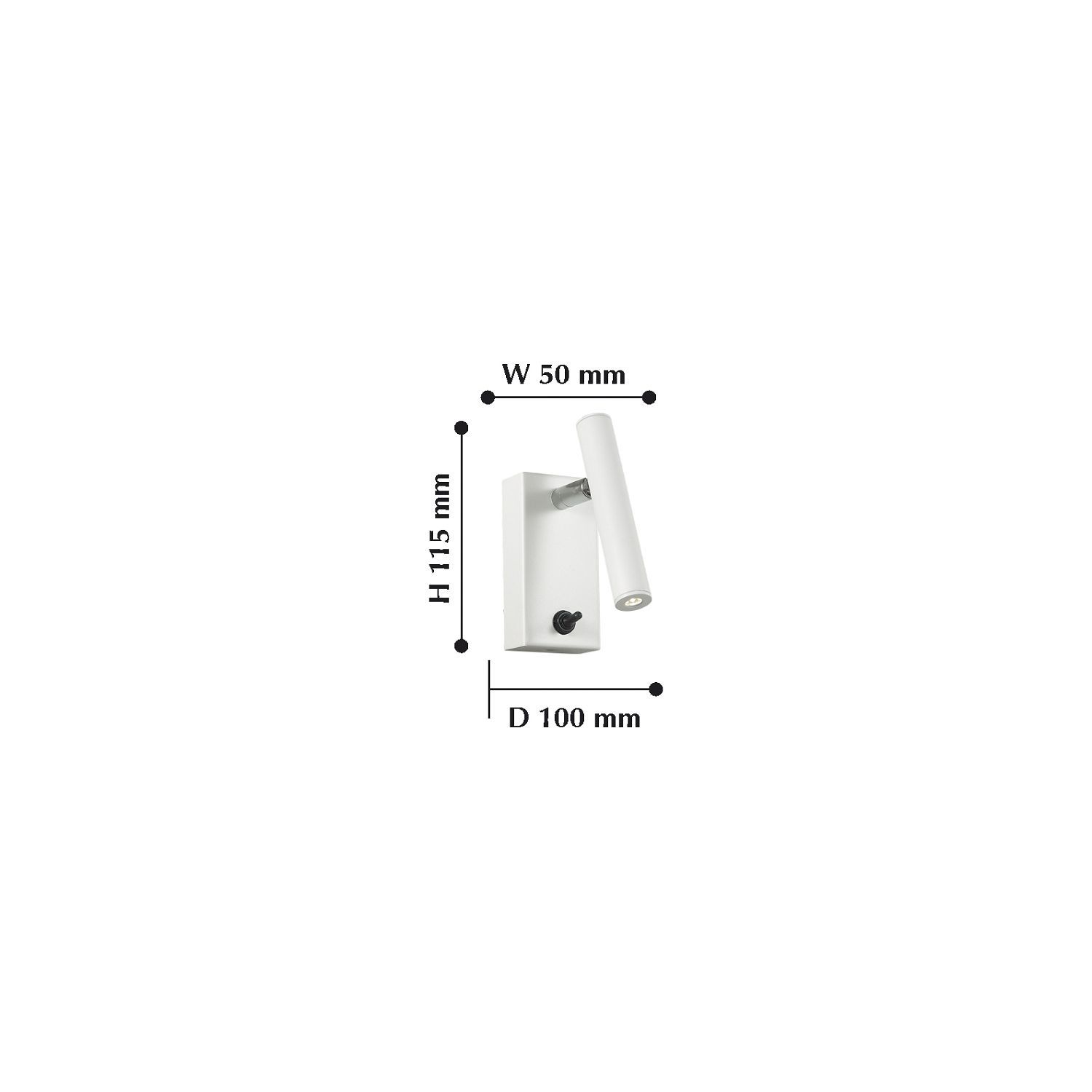 2122-1W,настенныйсветильник,D100xW50xH115,LEDx3W,155LM,3000K,included