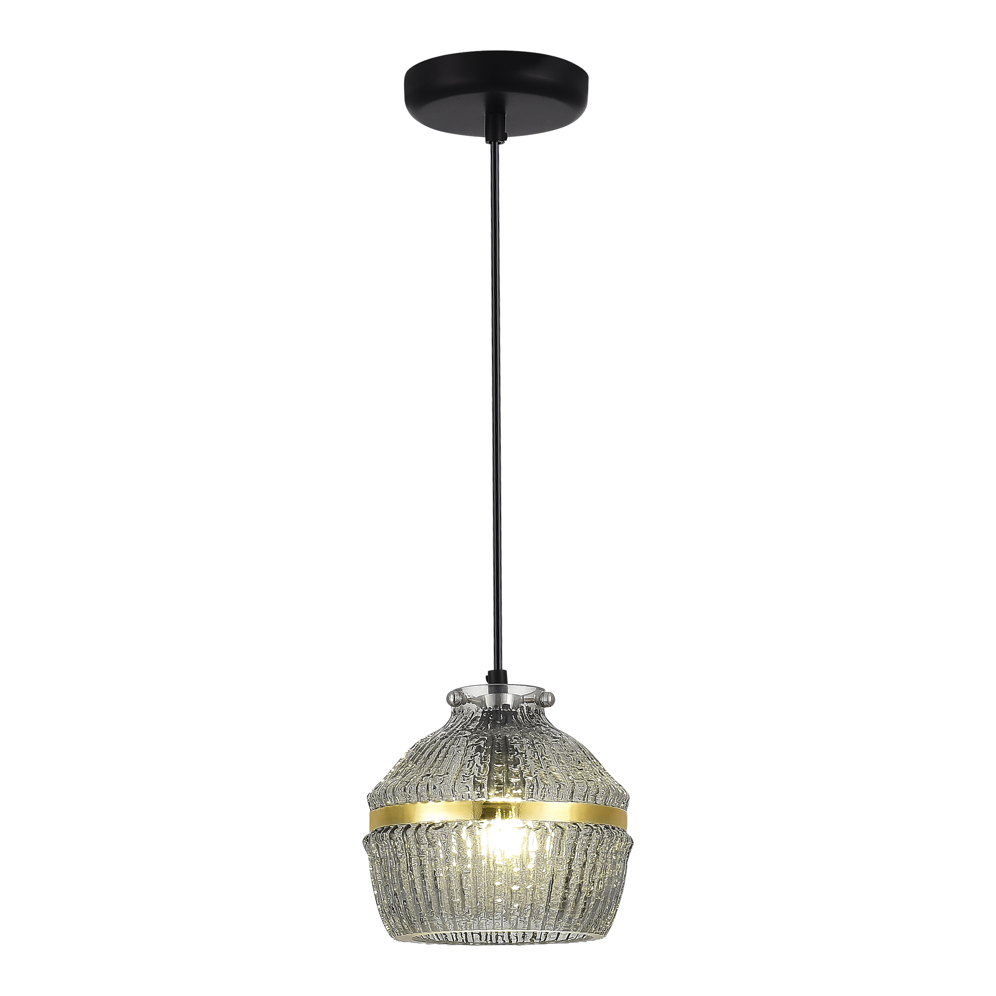 SL1661.413.01 Светильник подвесной ST-Luce Черный/Дымчатый E27 1*40W КОКОН