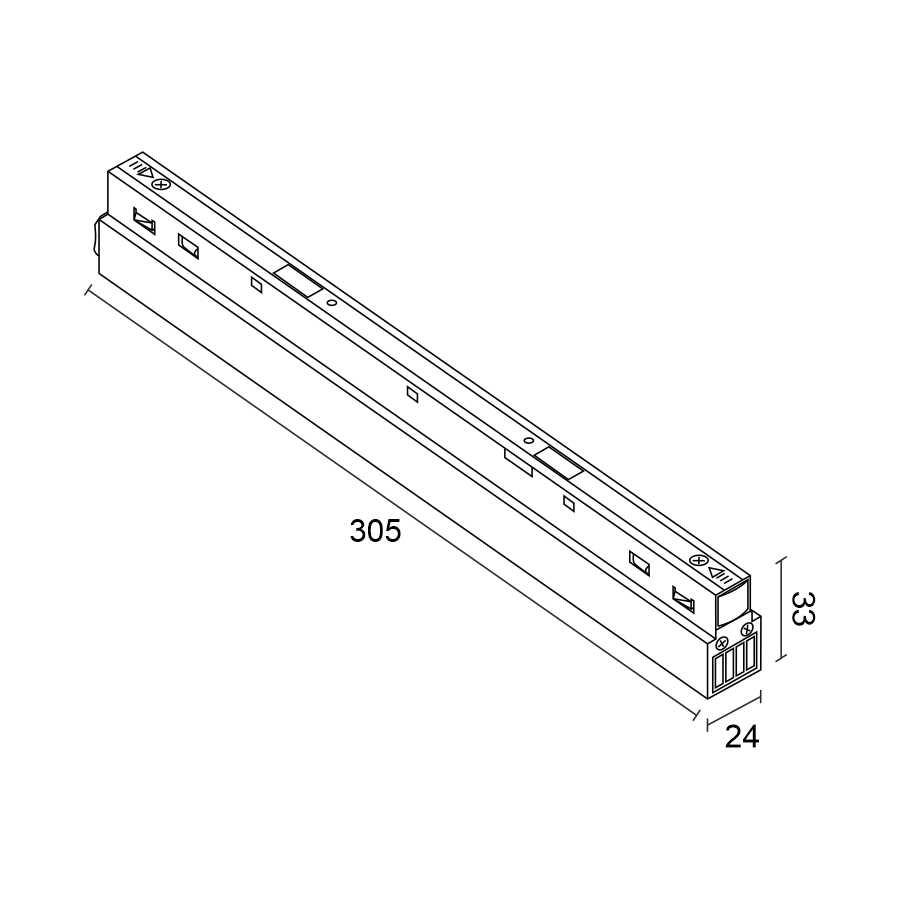 Блок питания встраиваемый в трек SJ-48-200W White