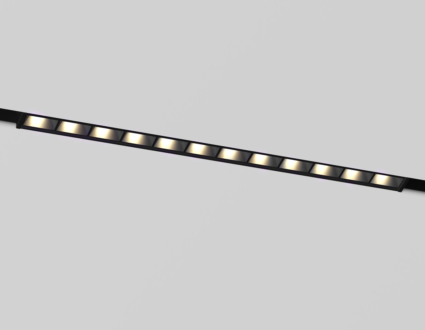 GL2335 BK черный IP20 10W 3CCT 3000/4200/6400K 48V 200*10*37