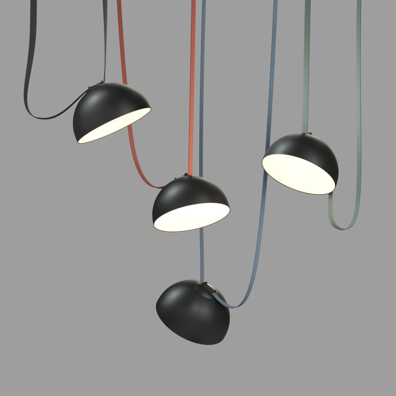 DK5662-BK Cветильник для трека-ремня Belty Smart, серия Flow со светодиодом, D300*H171мм, 48V DC, 28W, RA90, 120°, 3000-5700K, IP20, черный, алюминий