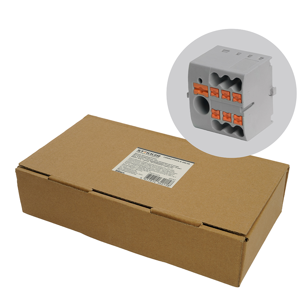 Зажим блочный STEKKER LD580 PTFIX 6-06/25