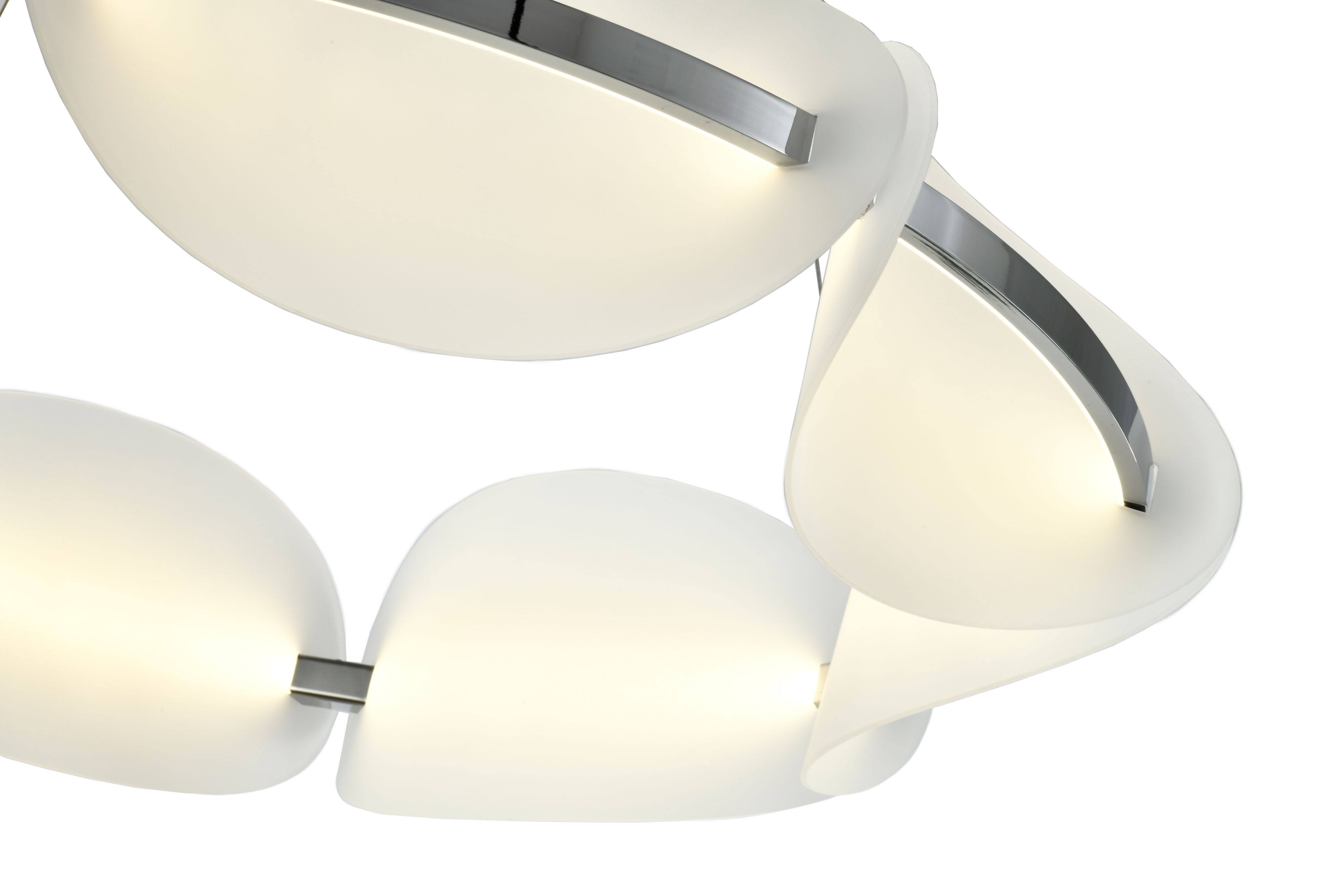 Подвесной светильник потолочный хром LED 40Вт D80см Zortes MOON ZRS.1211.80