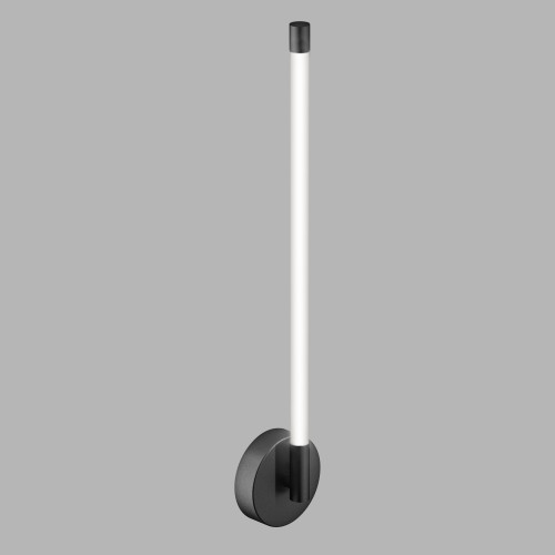 Бра настенное LED 8W, матовый черный PLW-7048-600SBK