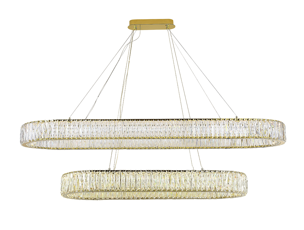 Потолочная чашка КРИСТАЛ Потолочная чашка 8240 L35*12*H4 90+140 oval gold