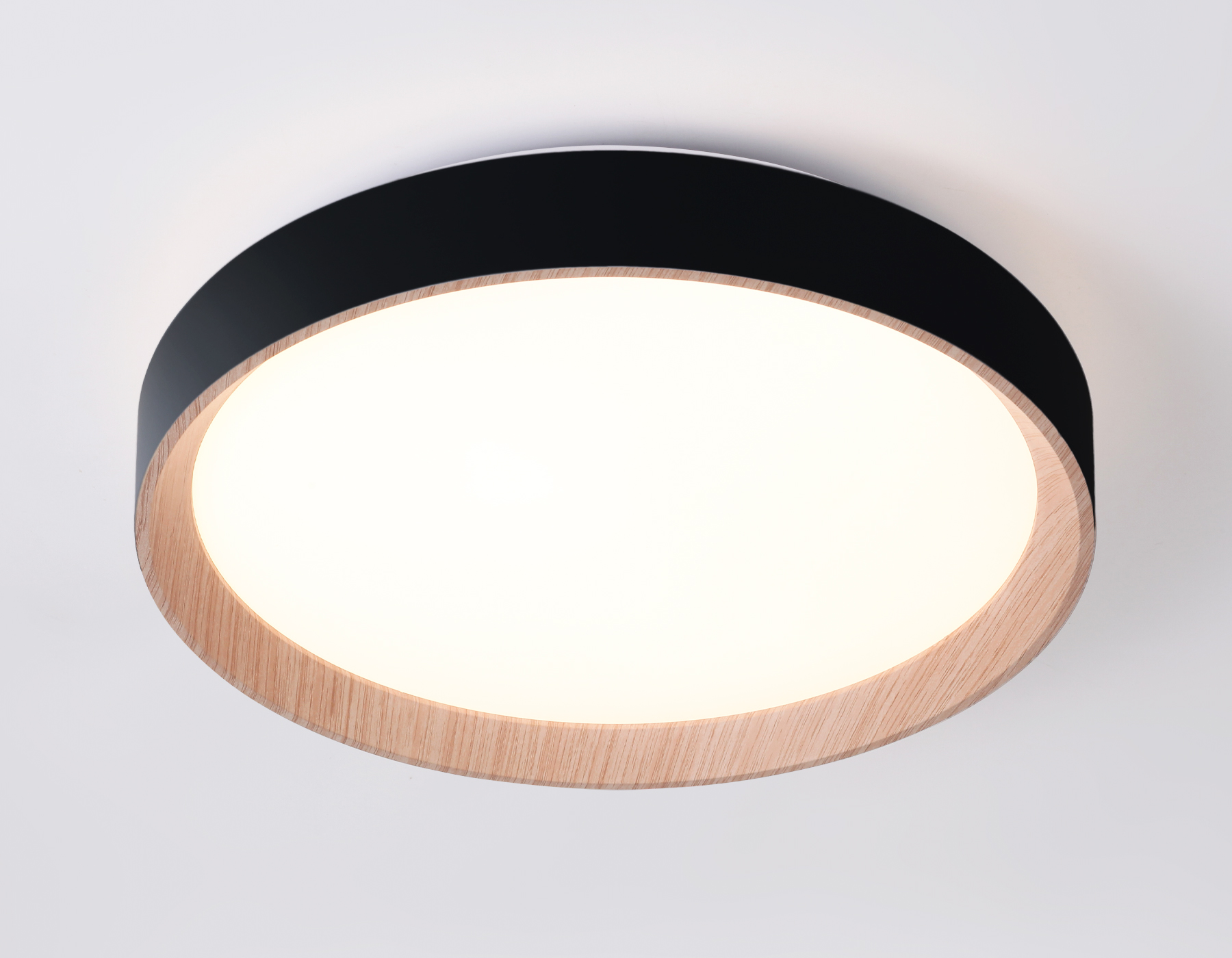 FZ1324 BK/LWD черный/светлое дерево IP20 41W 3000-6400K D390*70 (ПДУ ИК)