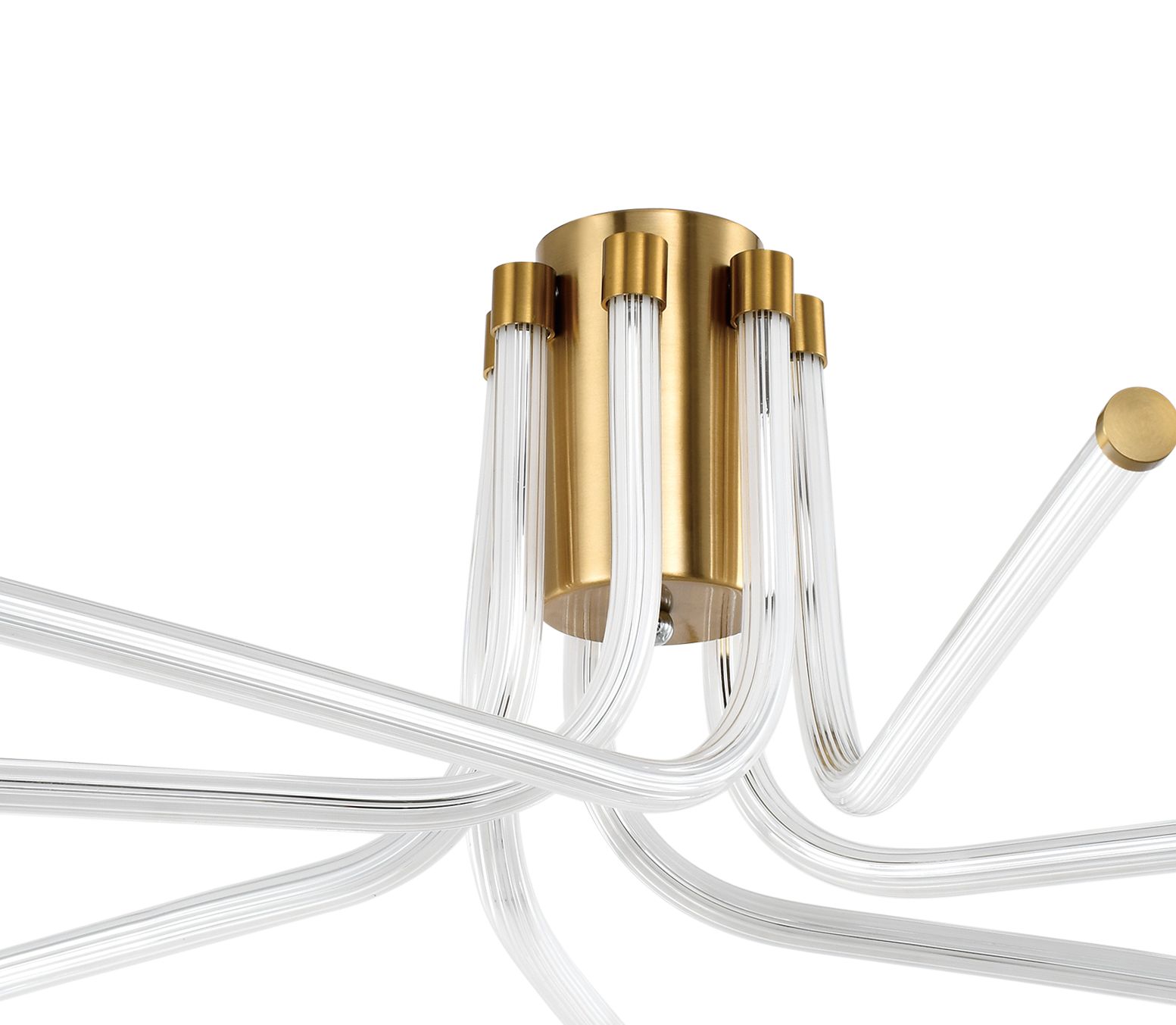 Люстра потолочная латунь LED 133Вт D65см Zortes LORA ZRS.57784.07