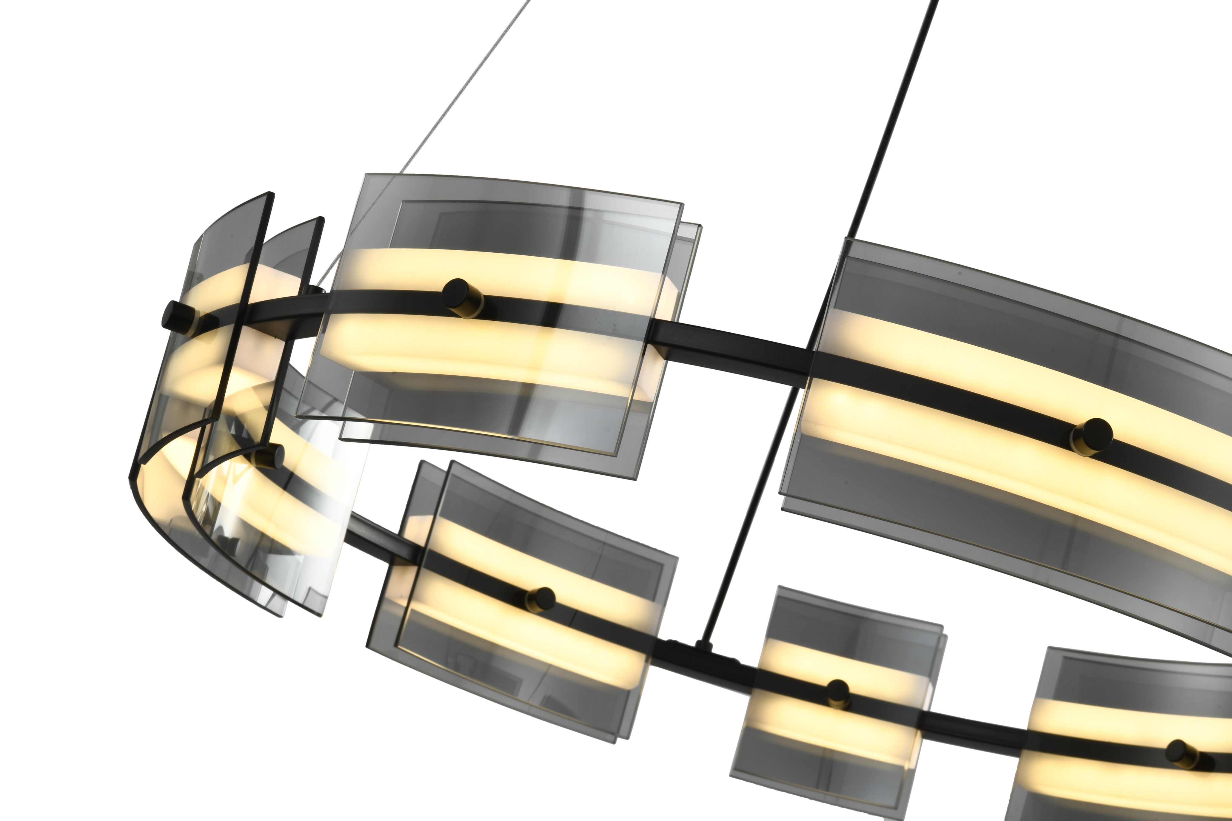Люстра подвесная черная LED 36Вт D60см Zortes LOFT ZRS.1802.60