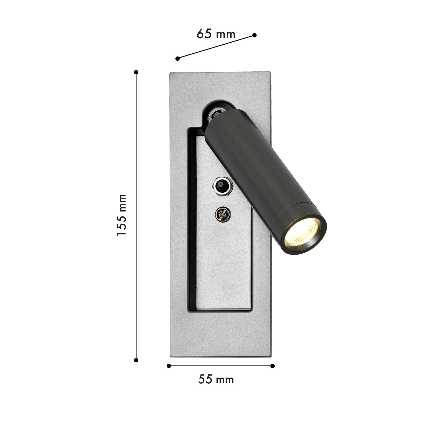 4496-1W,настенныйсветильник,D65xW55xH155,LEDx3W,200LM,4000K,included,switch