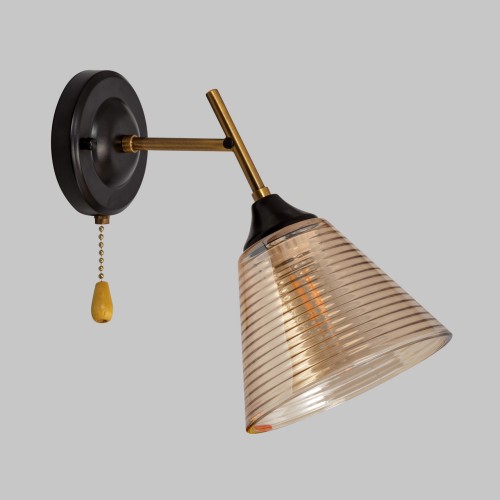 Бра настенное, 1*Е27, медь+черный MD.4250-1-W-COP+BK