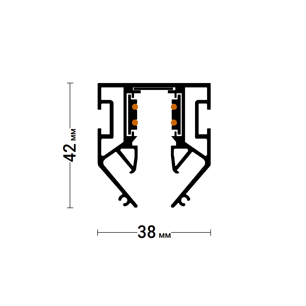 1014-TB-200,профильподнатяжнойпотолок(шинопровод),2М,серияLogica