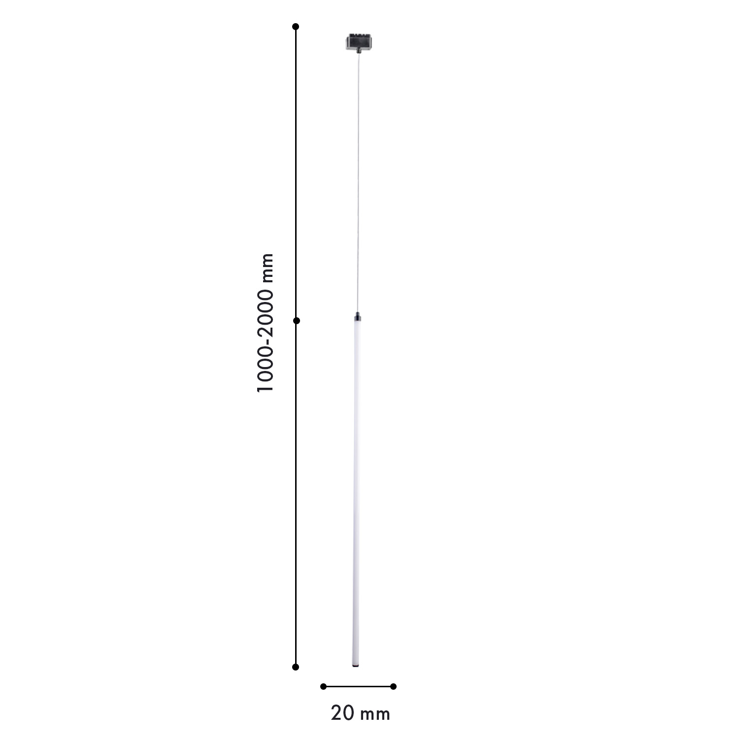 4225-1P,подвес,D20xH2000,LEDx12W,42V,1000LM,3000-6000K,IP20,included