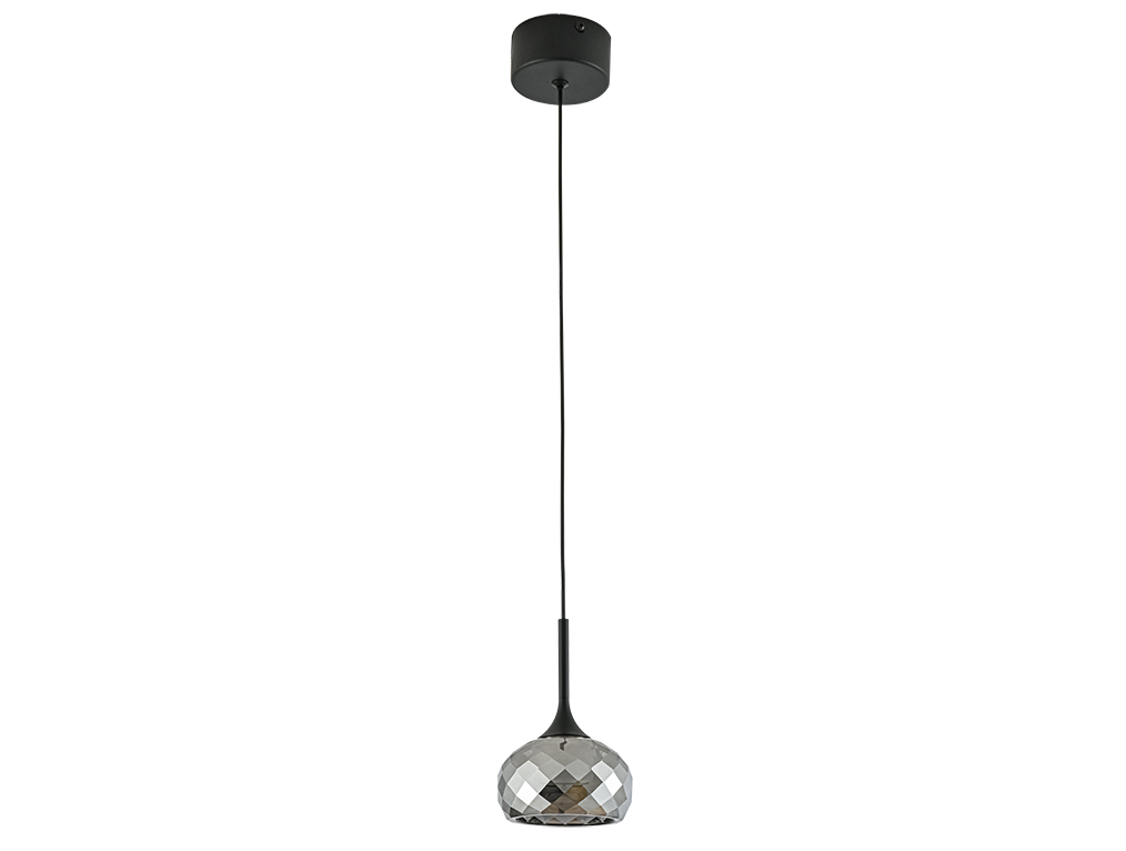 Подвесной светильник ЗАРА 7241/S mat.black smokey