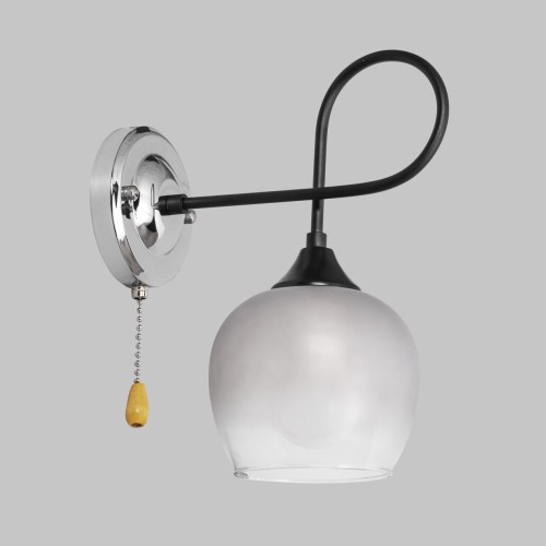 Бра настенное, 1*Е27, черный+хром MD.4243-1-W-BK+CH