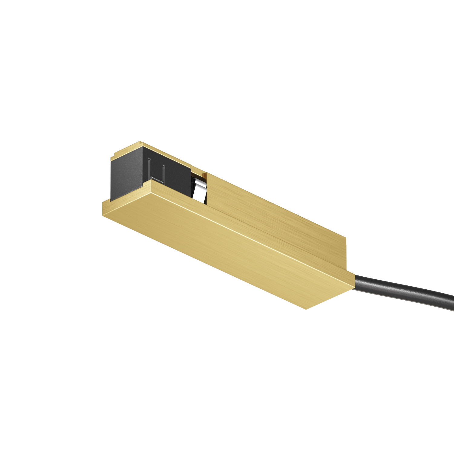 TR5721-SB Подвод питания универсальный (середина/торец) для трека SHINE BASE, 48V DC, IP20, сатинированная латунь, алюминий