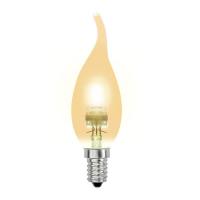 Лампа галогенная Uniel E14 42W золотая HCL-42/CL/E14 flame gold 04121