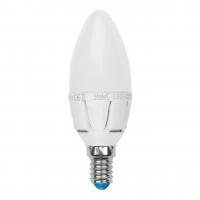 Лампа светодиодная Uniel E14 7W 3000K матовая LED-C37-7W/WW/E14/FR PLP01WH UL-00000768