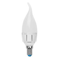Лампа светодиодная диммируемая Uniel E14 6W 3000K матовая LED-CW37-6W/WW/E14/FR/DIM PLP01WH UL-00000691