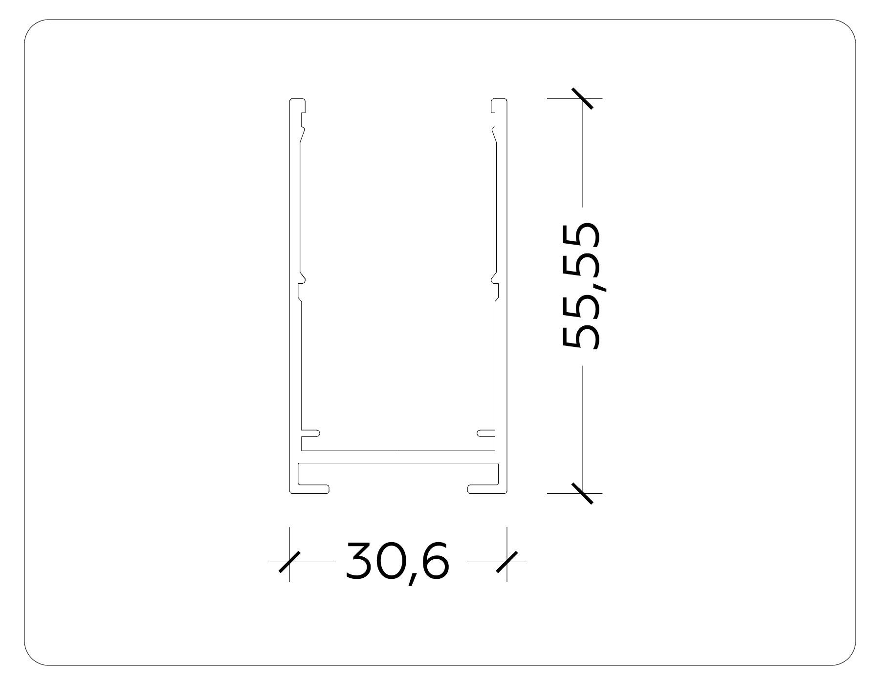 GL1004 BK черный IP20 220V 2000*30.6*56