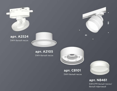Комплект трекового светильника Ambrella light Track System XT (A2524, A2105, C8101, N8461) XT8101025