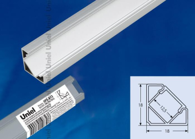Профиль Uniel UFE-A13 Silver 200 Polybag UL-00004052