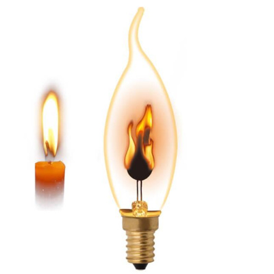 Лампа накаливания Uniel E14 3W золотистая IL-N-CW35-3/RED-FLAME/E14/CL UL-00002982