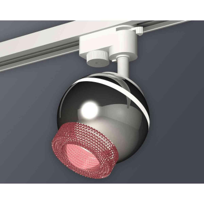 Комплект трекового светильника Ambrella light Track System XT1104003 PSL/PI серебро полированное/розовый (A2520, C1104, N7193)